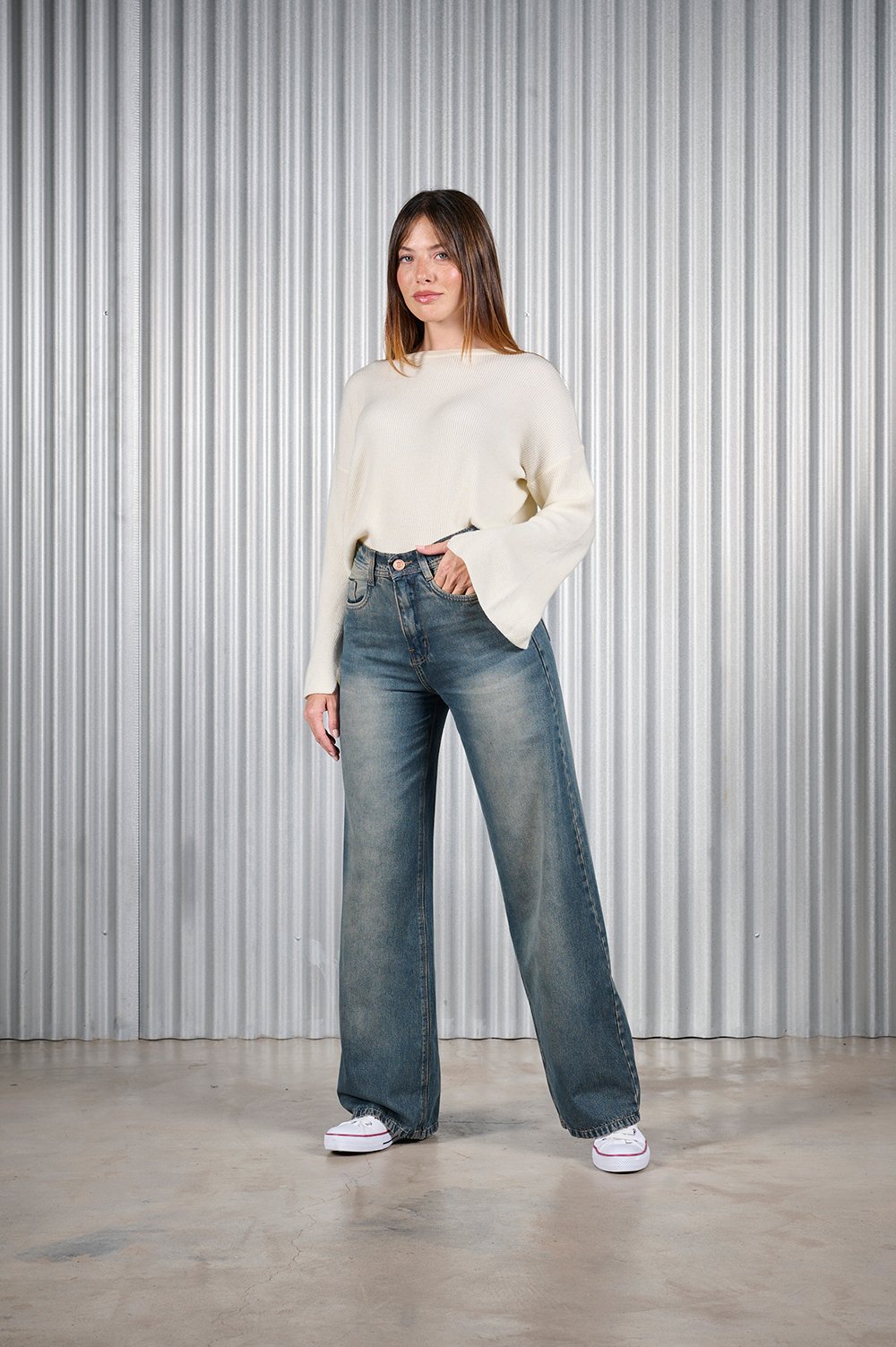 ART. 299 | JEAN WIDE LEG CLÁSICO VINTAGE ÓXIDO RÍGIDO CENITHO