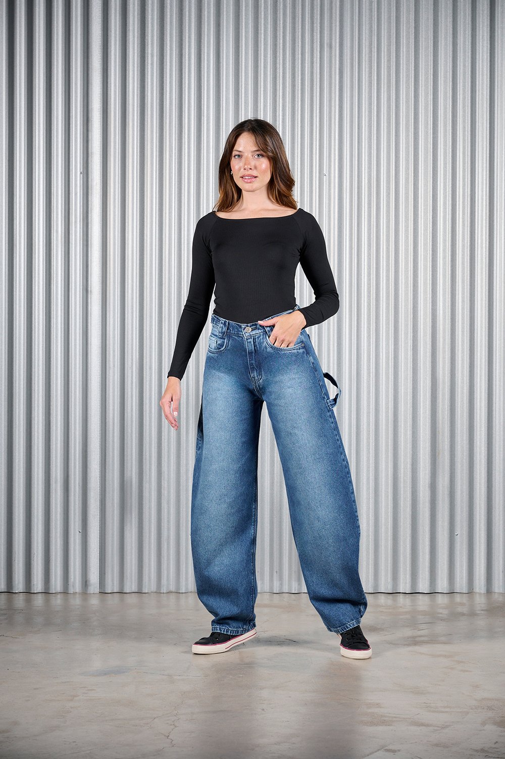 ART. 303 | JEANS BALLON AZUL CON HEBILLA RÍGIDO CENITHO