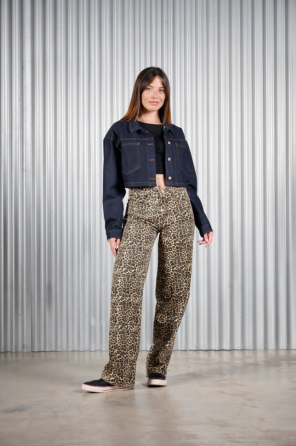 ART. 311 | JEAN WIDE LEG ANIMAL PRINT RIGIDO CENITHO