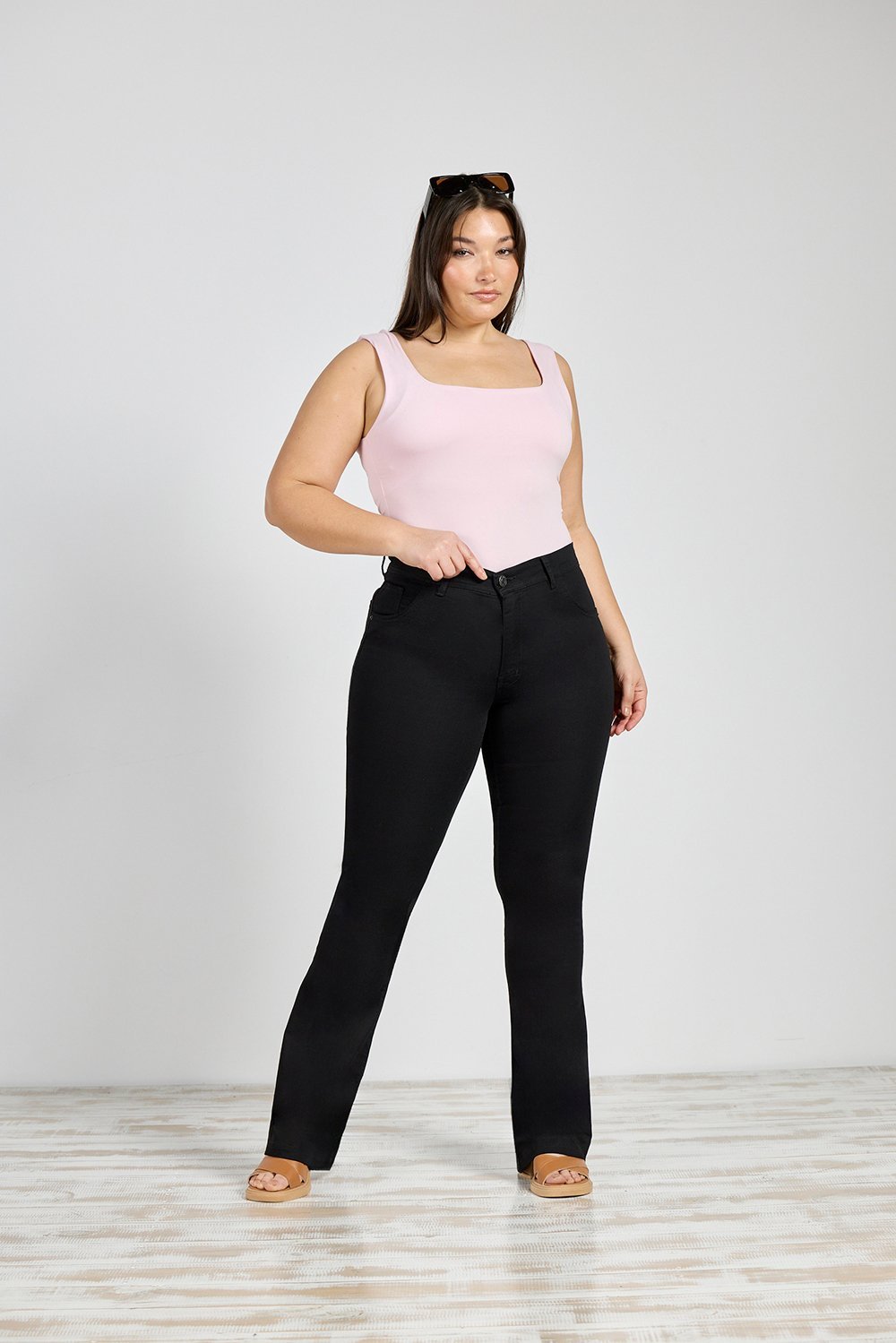ART. 729 | OXFORD PLUS SIZE  NEGRO CLÁSICO ELASTIZADO TALLES 46 al 54 CENITHO