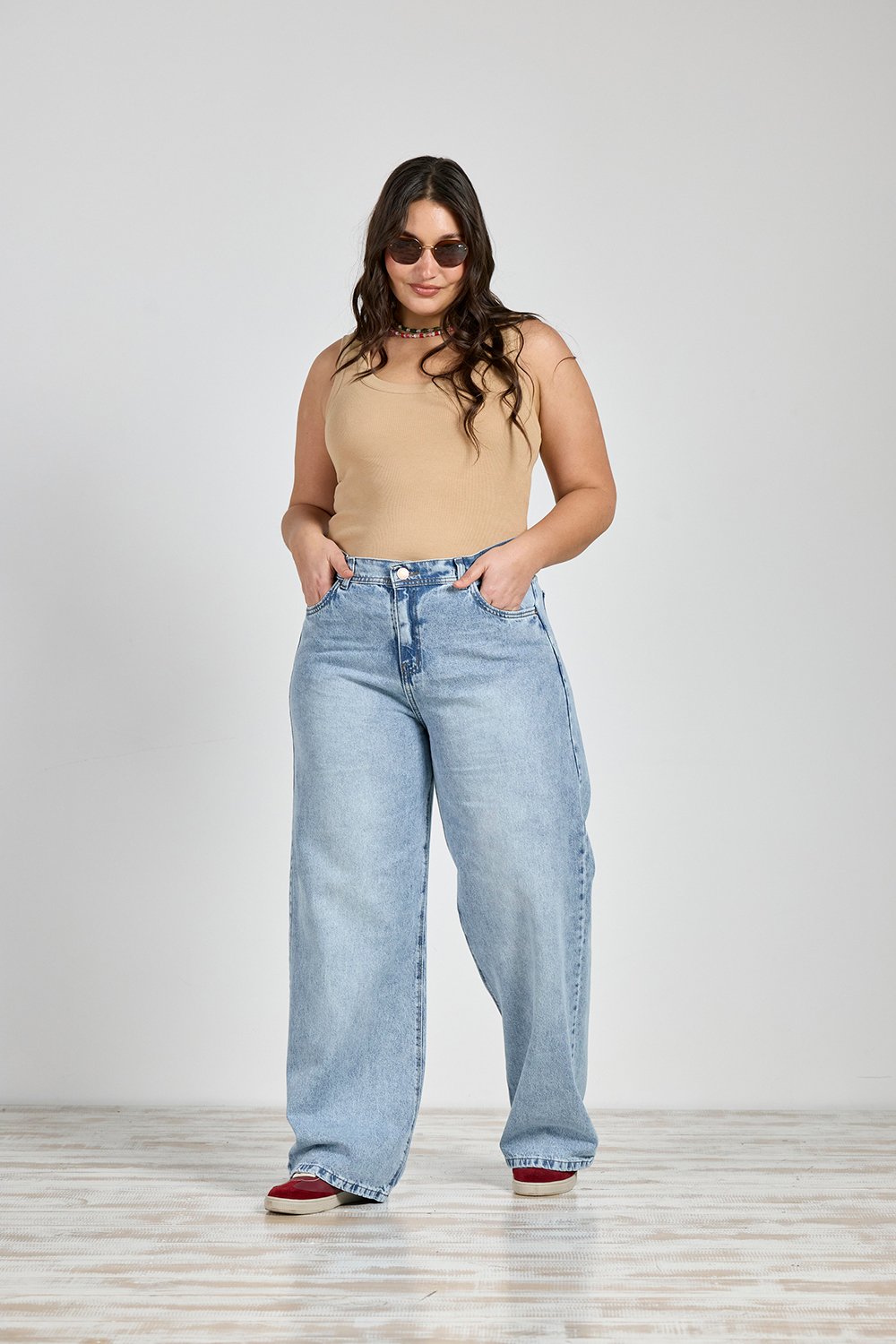 ART. 836 | WIDE LEG CELESTE CLÁSICO BOLSILLO PULIDO RÍGIDO TALLES 46 AL 54 CENITHO