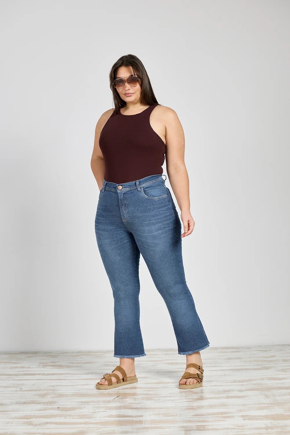 ART. 796 | CROP SEMI OXFORD STONE CON TAJO TALLES 46 AL 54 CENITHO