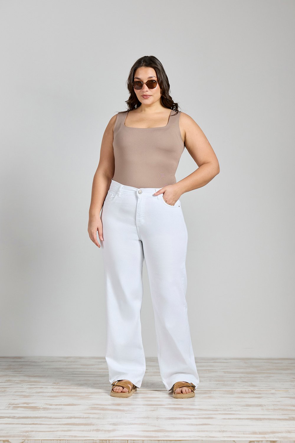 ART. 859 | WIDE LEG BLANCO CLÁSICO ELASTIZADO TALLES 46 AL 54 CENITHO