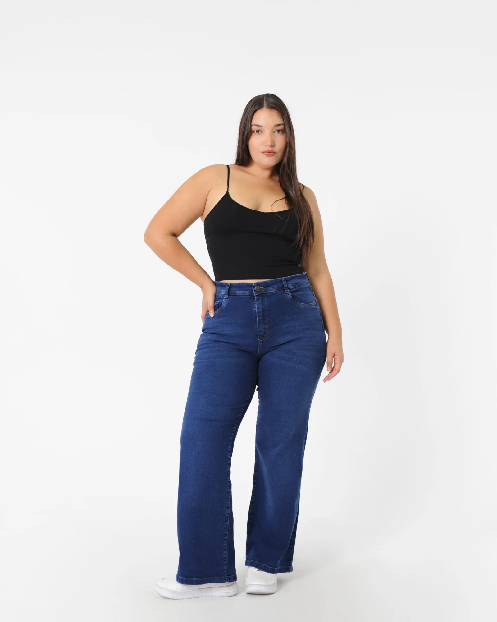 JANE JEAN STRAIGHT LEG AZUL ELASTIZADO TALLES 36 AL 60 SONNE