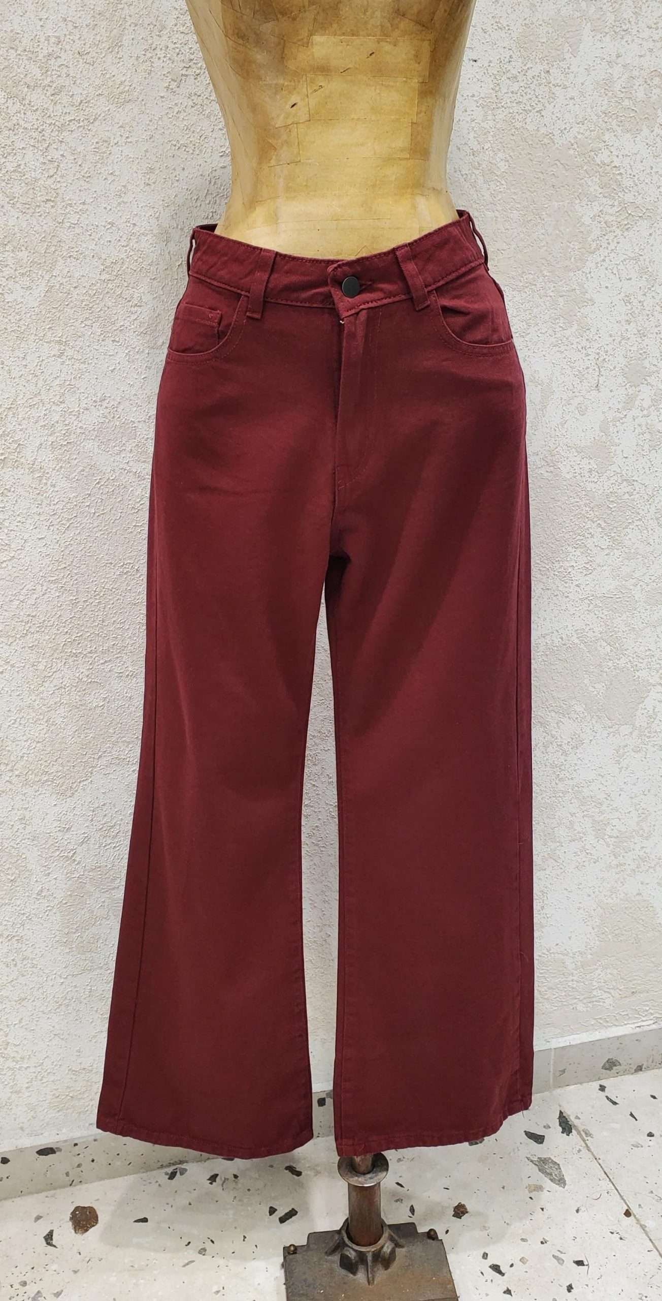 PANTALON WIDE LEG CRISA BORDO CLASICO RIGIDO TIRO MEDIO TALLES 36 AL 44 DAZE