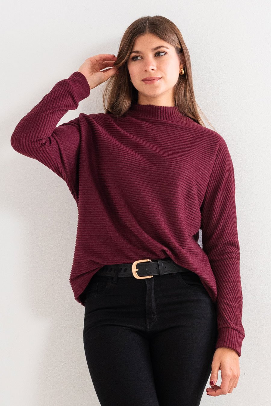 2695 SWEATER DE MORLEY CUELLO ALTO TALLES M AL XXL