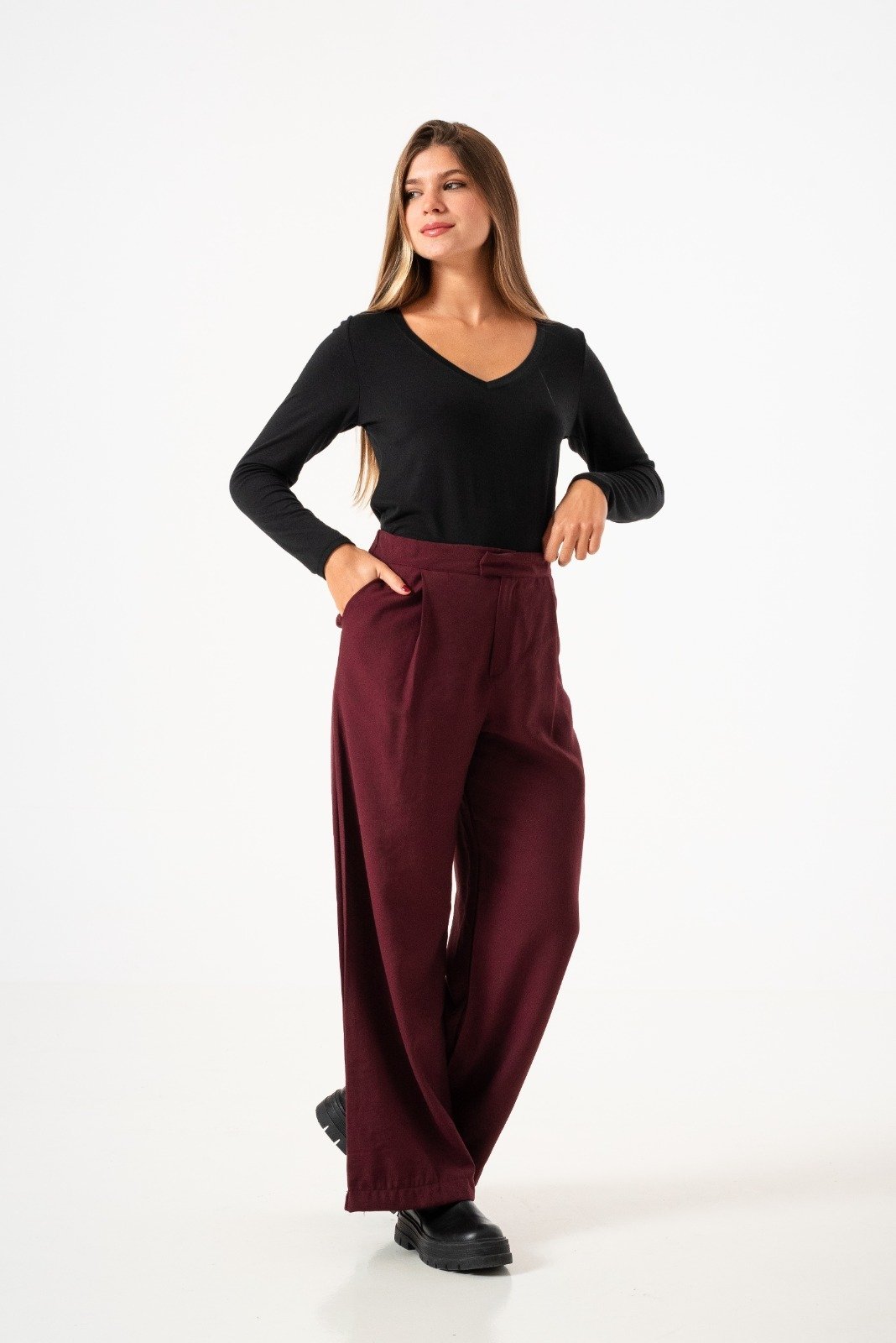 2682 PANTALON SASTRERO CON PINZAS TALLES M AL XXL ELEGANTE