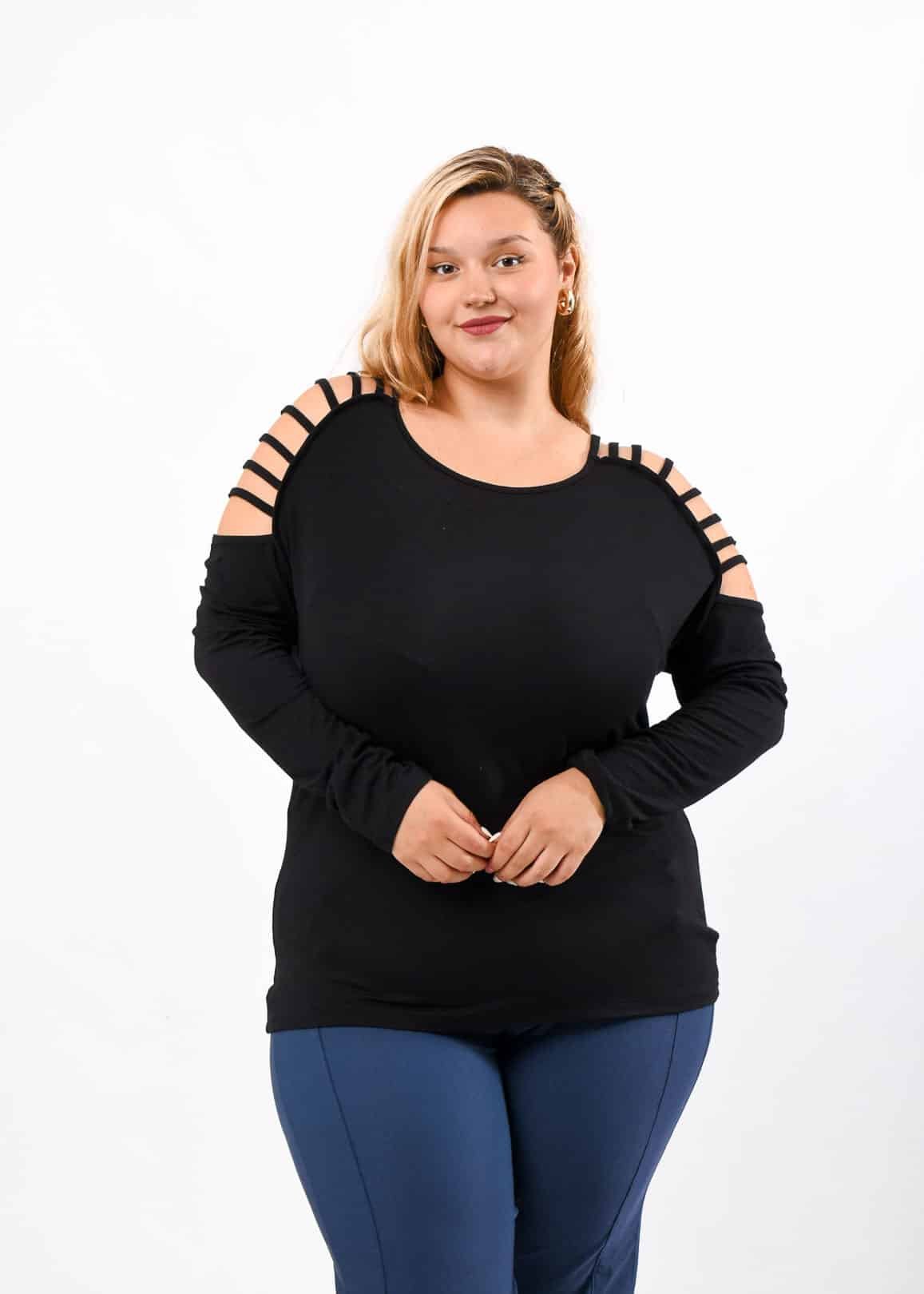 1529 REMERA DE MODAL CON ABERTURA VARIOS COLORES CUELLO REDONDO TALLES L AL XXXL