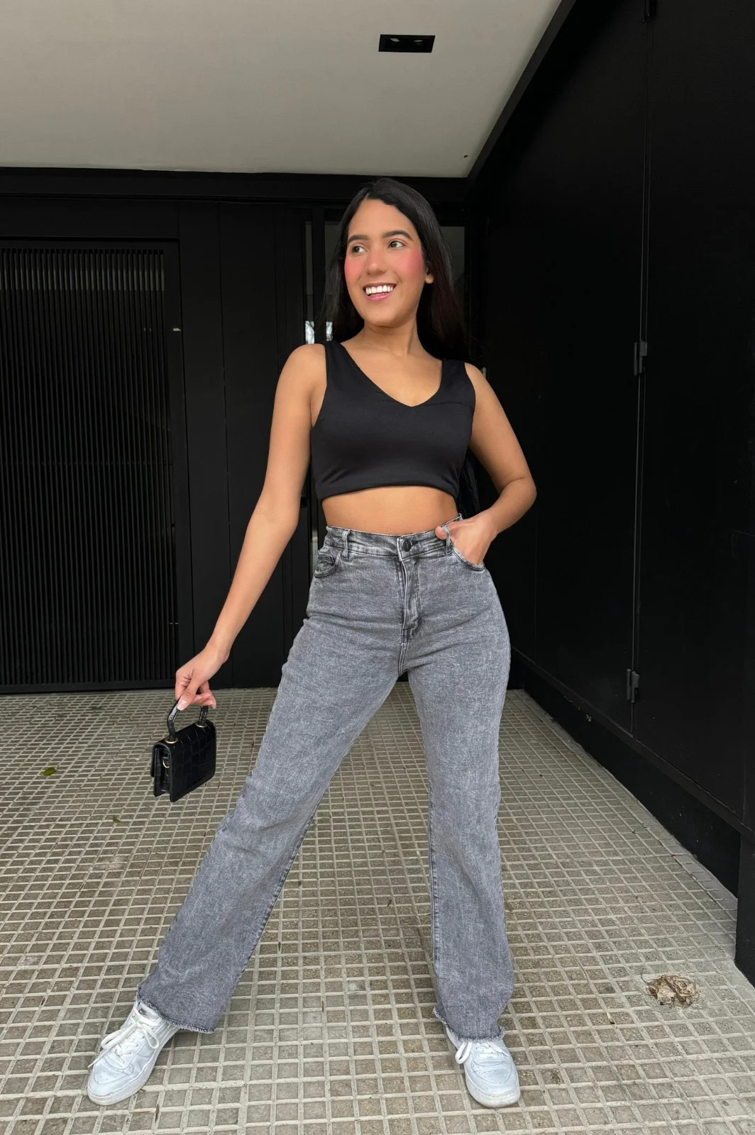 MADISON PLOMO WIDE LEG GRIS ELASTIZADO TALLES 36-56 ANA CLARA