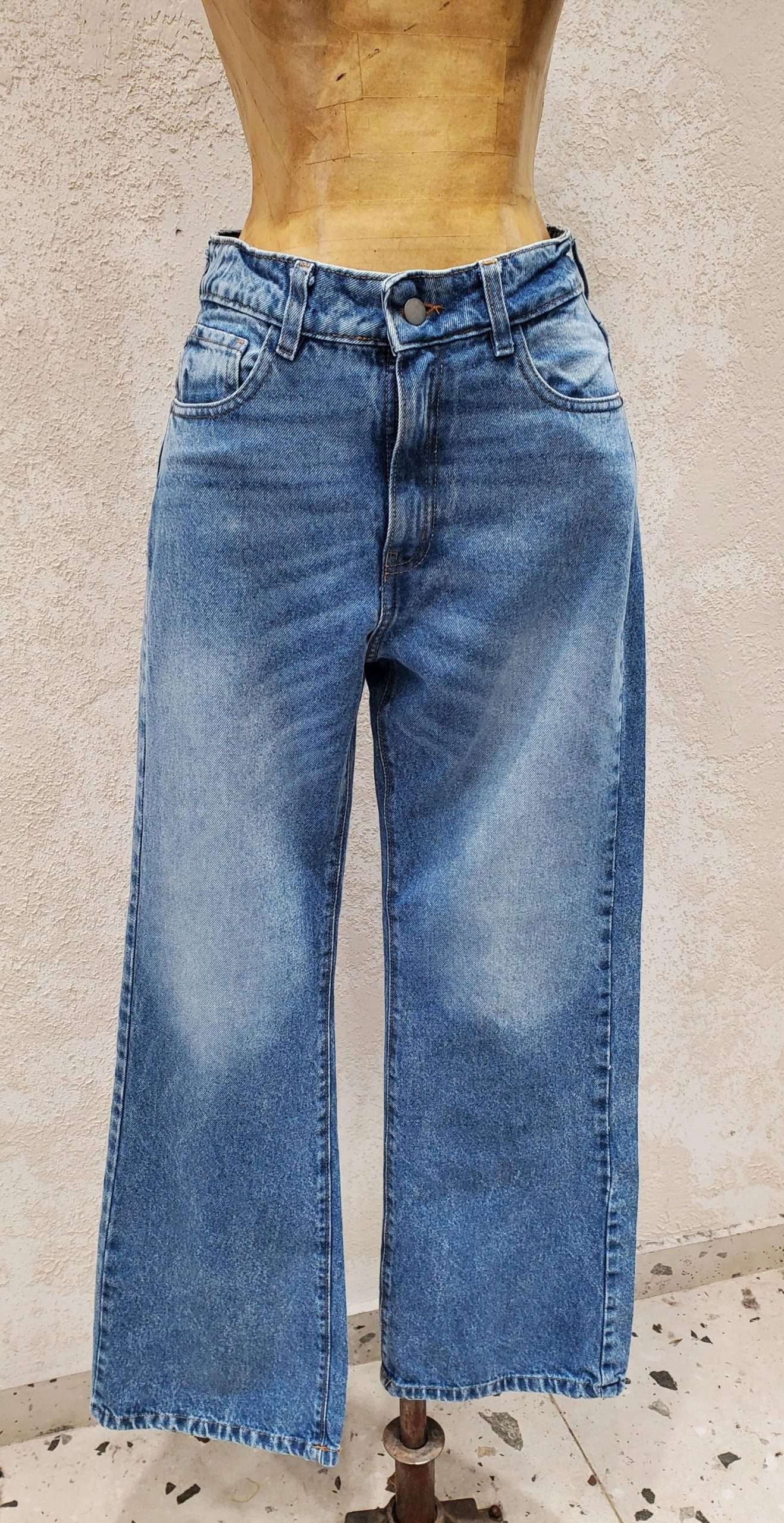 KUPE 25 PANTALON WIDE LEG AZUL RIGIDO TALLES 36-44 DAZE