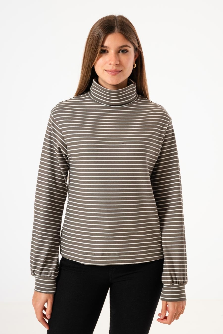 2736 POLERA RAYADA DE MICROPOLAR TALLES M AL XXL