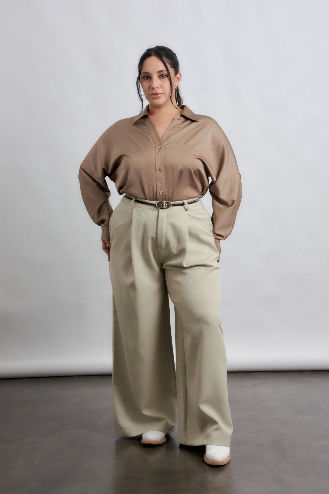 4031 | Camisa Satinada Oversize Mujer Varios Colores Talles L A Xxl