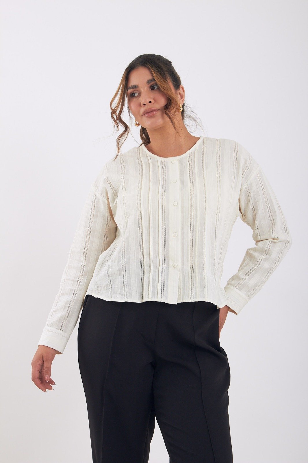 4020 | Camisa Con Alforzas Elegante Varios Colores Talles L Al Xxl