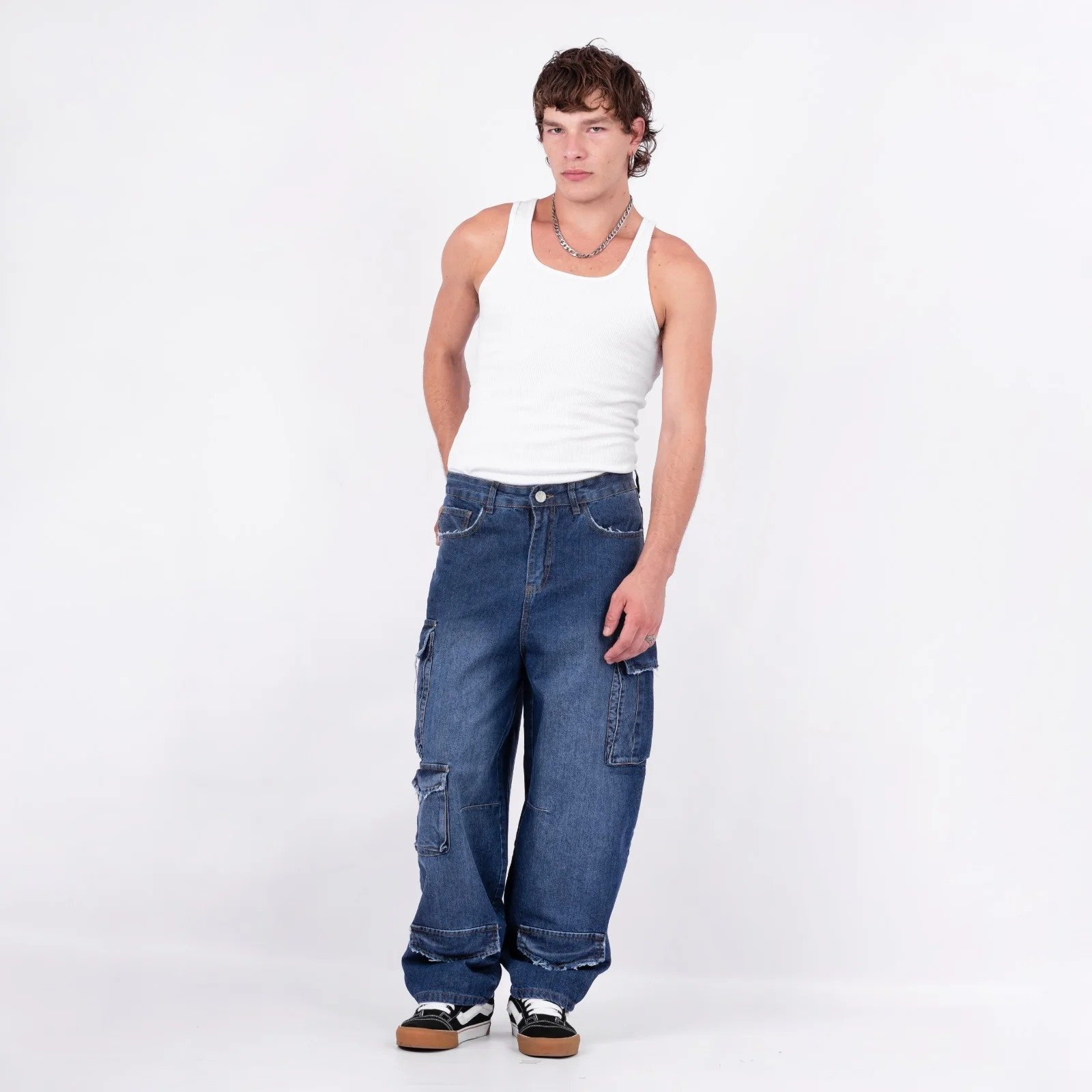 ROC BAGGY CARGO AZUL HOMBRE TALLES 38 AL 48 VOLSANO