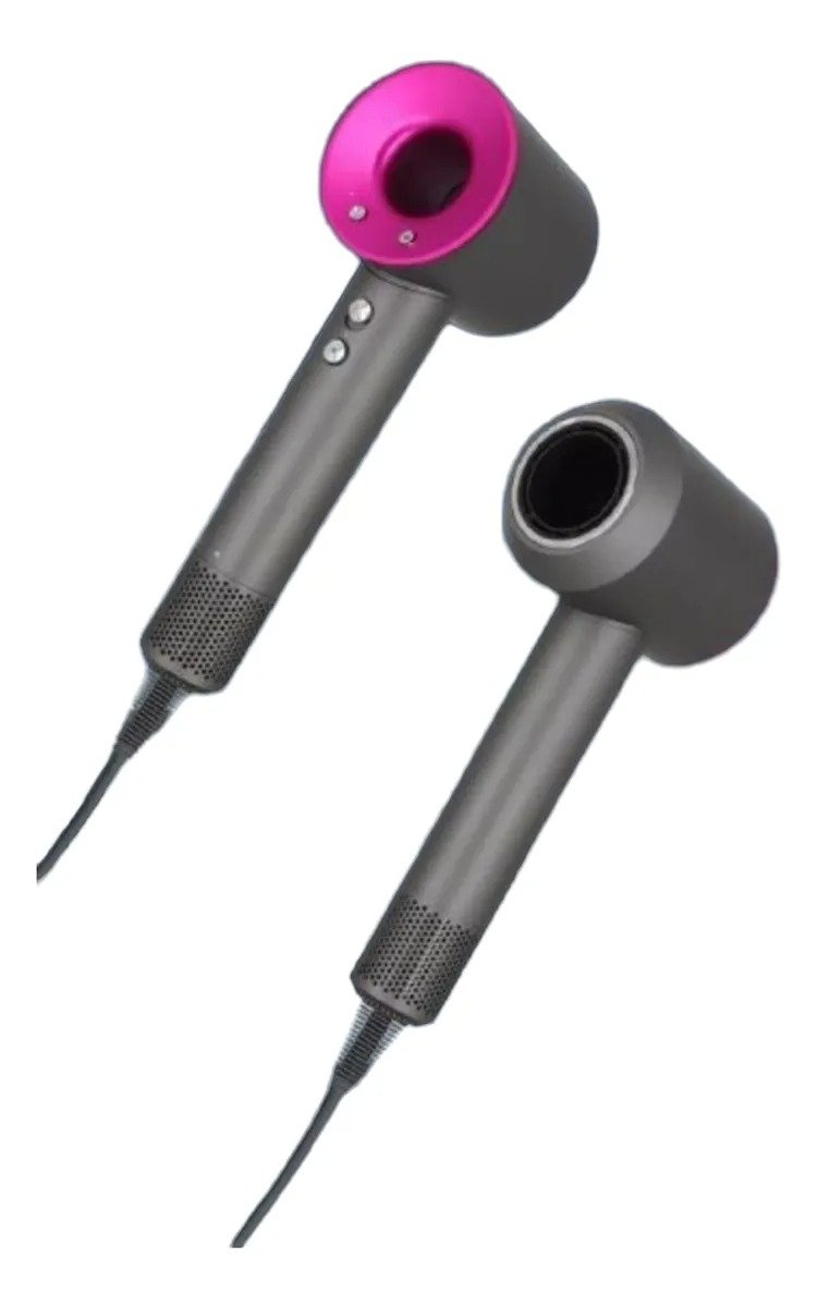 Secador De Pelo Profesional Iónico con 3 Velocidades de 1600w Color Negro/fucsia