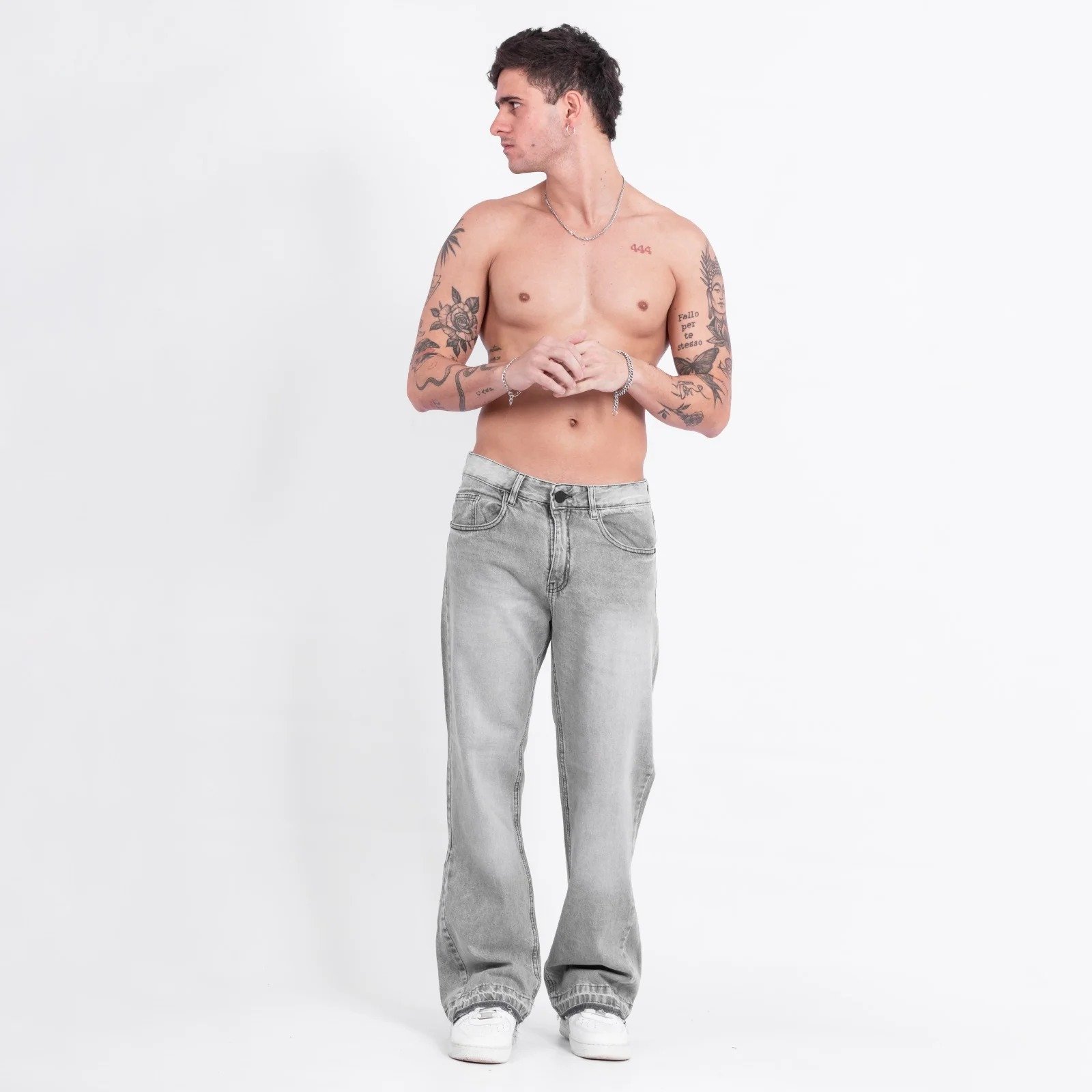 MILO SEMI OXFORD DESFLECADO GRIS CLARO HOMBRE TALLES 40 AL 48 VOLSANO