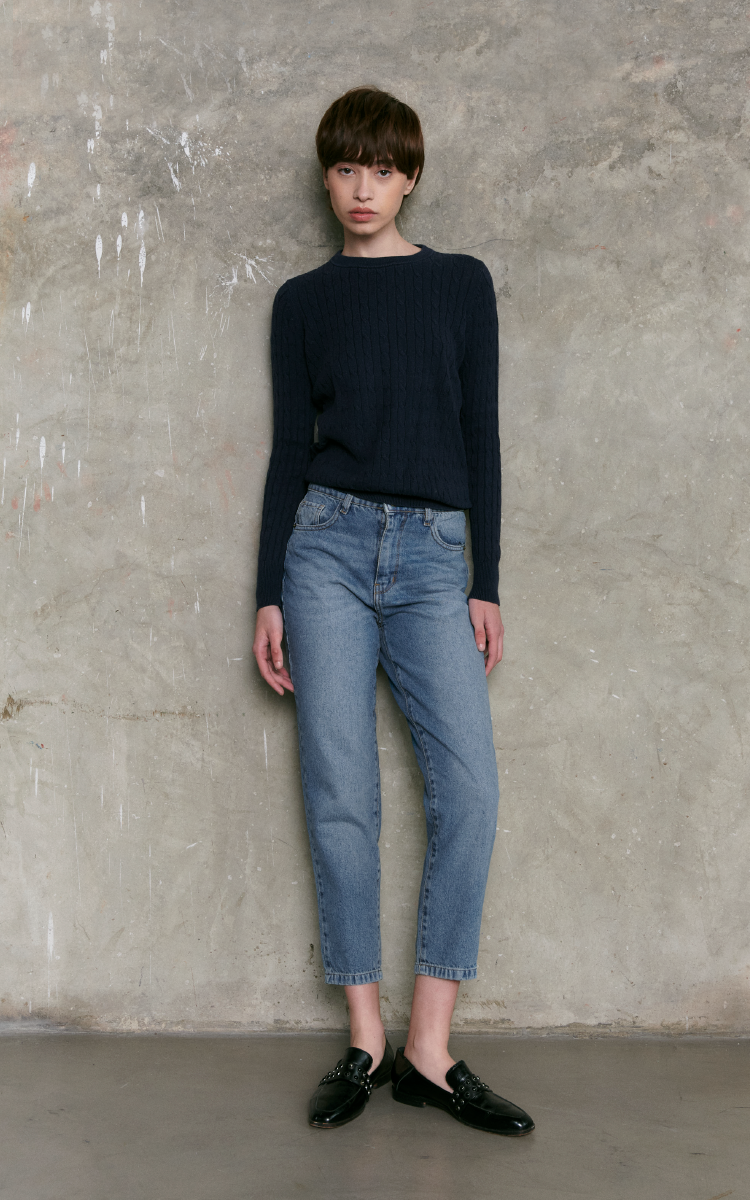 1786 JEAN MOM AZUL RIGIDO TALLES 36-46 INQUIETA