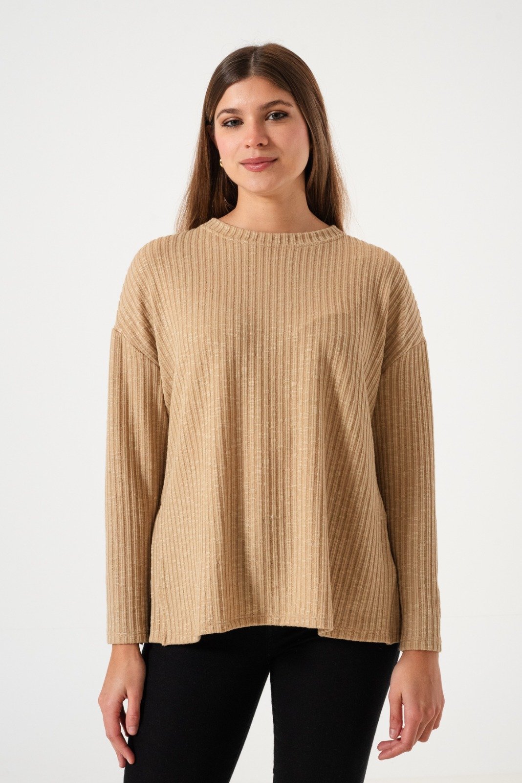 2742 | Sweater Con Tajos Vera Mujer Talles M A Xxl Varios Colores