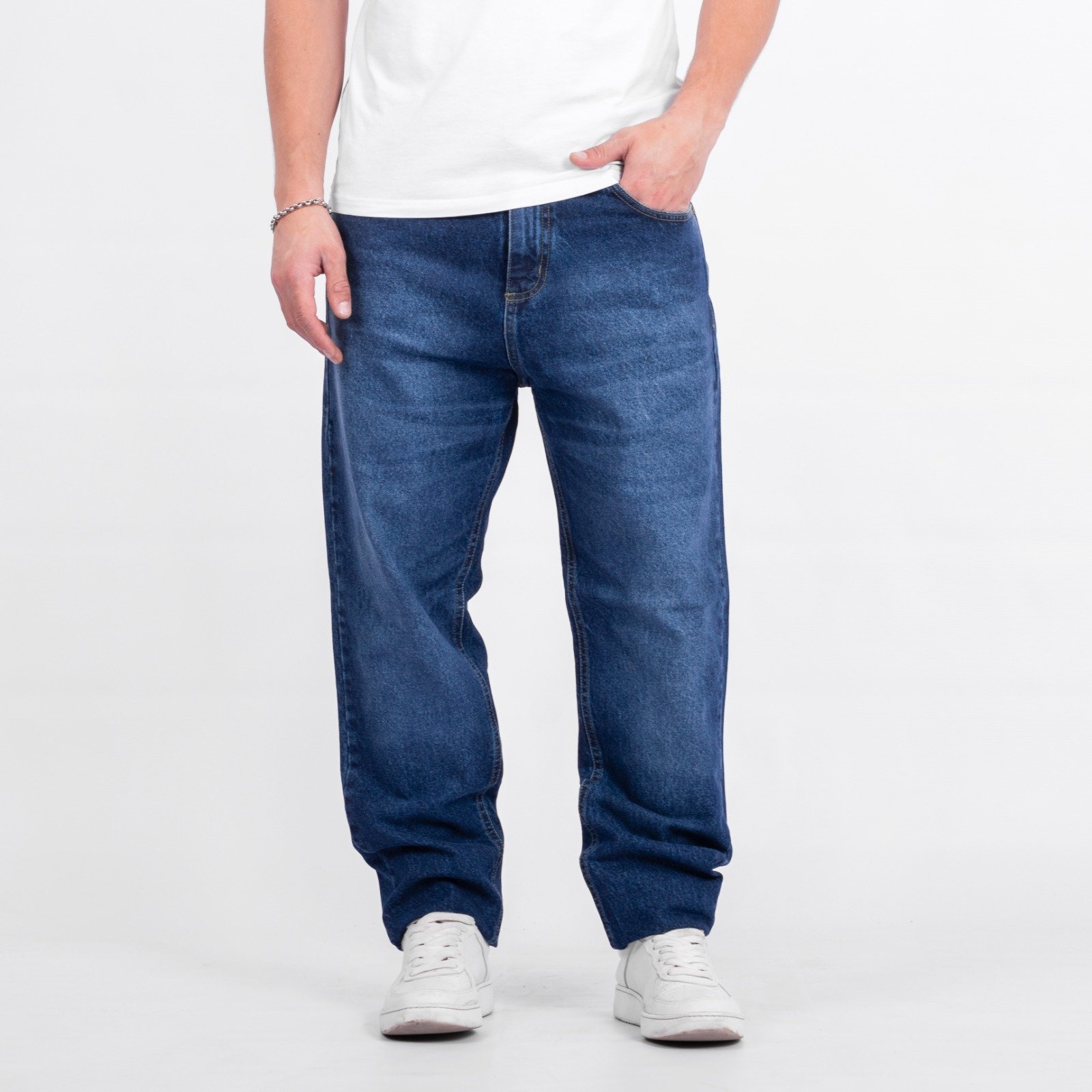 Pantalón Jean Mom Azul Hombre Talles 38-48 Volsano