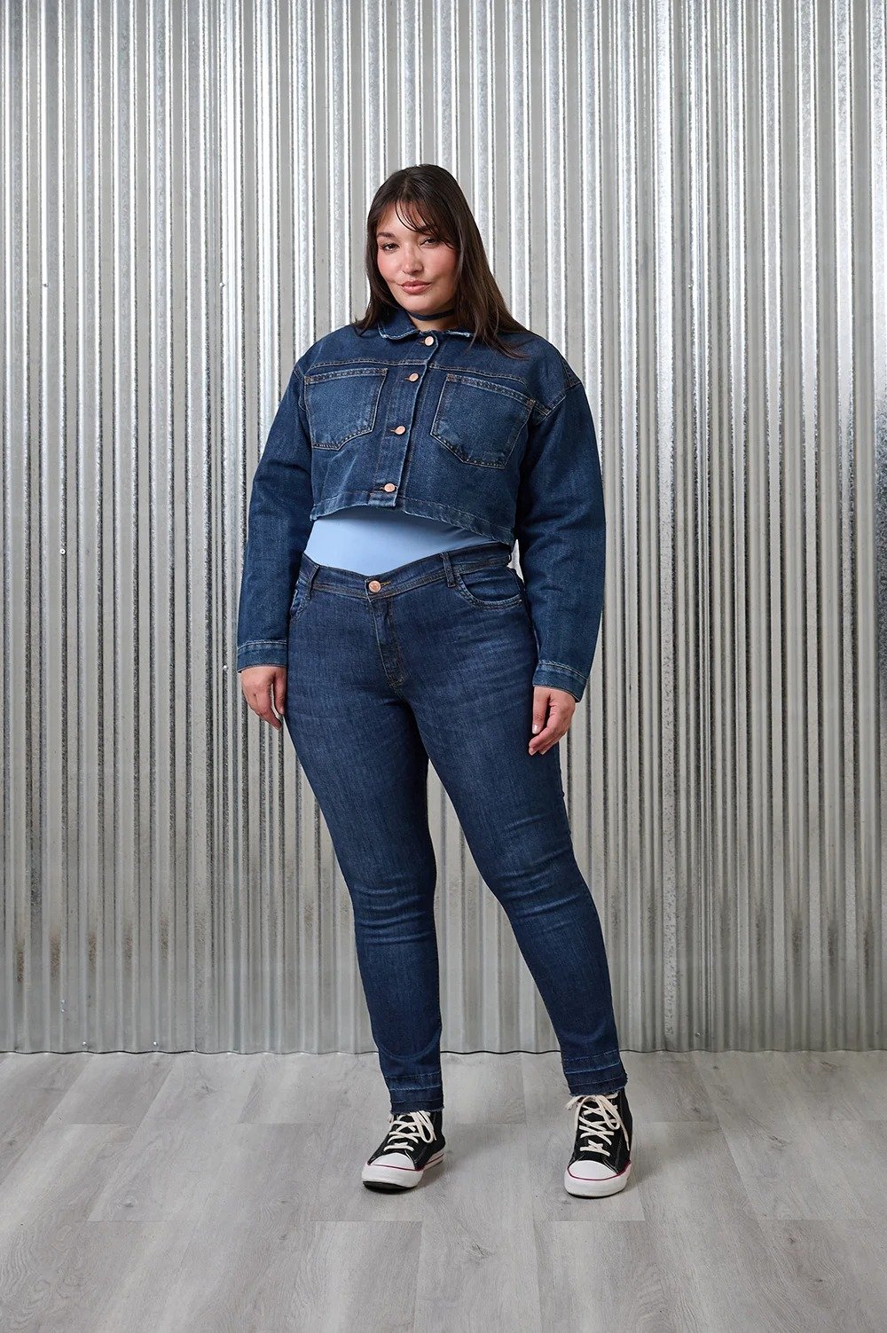 ART. 879 | Jean Chupin Azul Bota Descocida Talle 46 Al 54 Cenitho