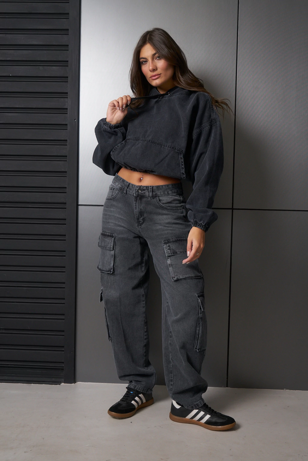 3645 | BAGGY MULTIPOCKET GRIS RIGIDO TIRO MEDIO TALLES 36 AL 46 GORSI