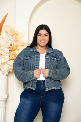 ART 455 Mom Oversize  AZUL Arenado Matizado  DESFLECADO RÍGIDO 2XL A 4XL PRINCIPESSA