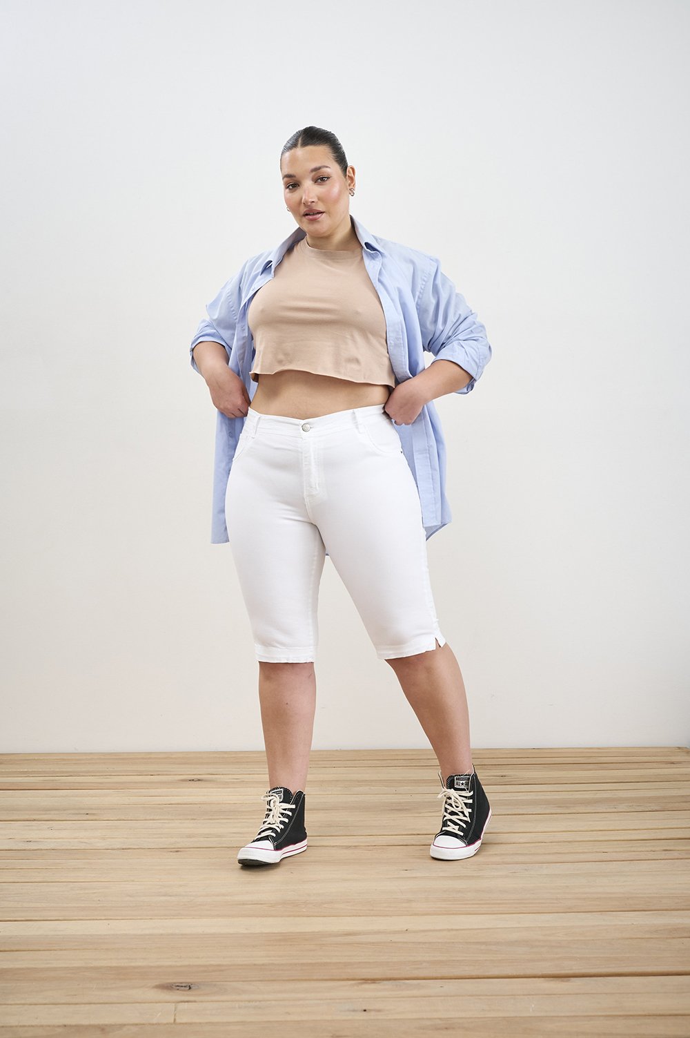 ART. M-511 | BERMUDA BLANCA CLASICA ELASTIZADO TALLES DEL 46 AL 54 CENITHO