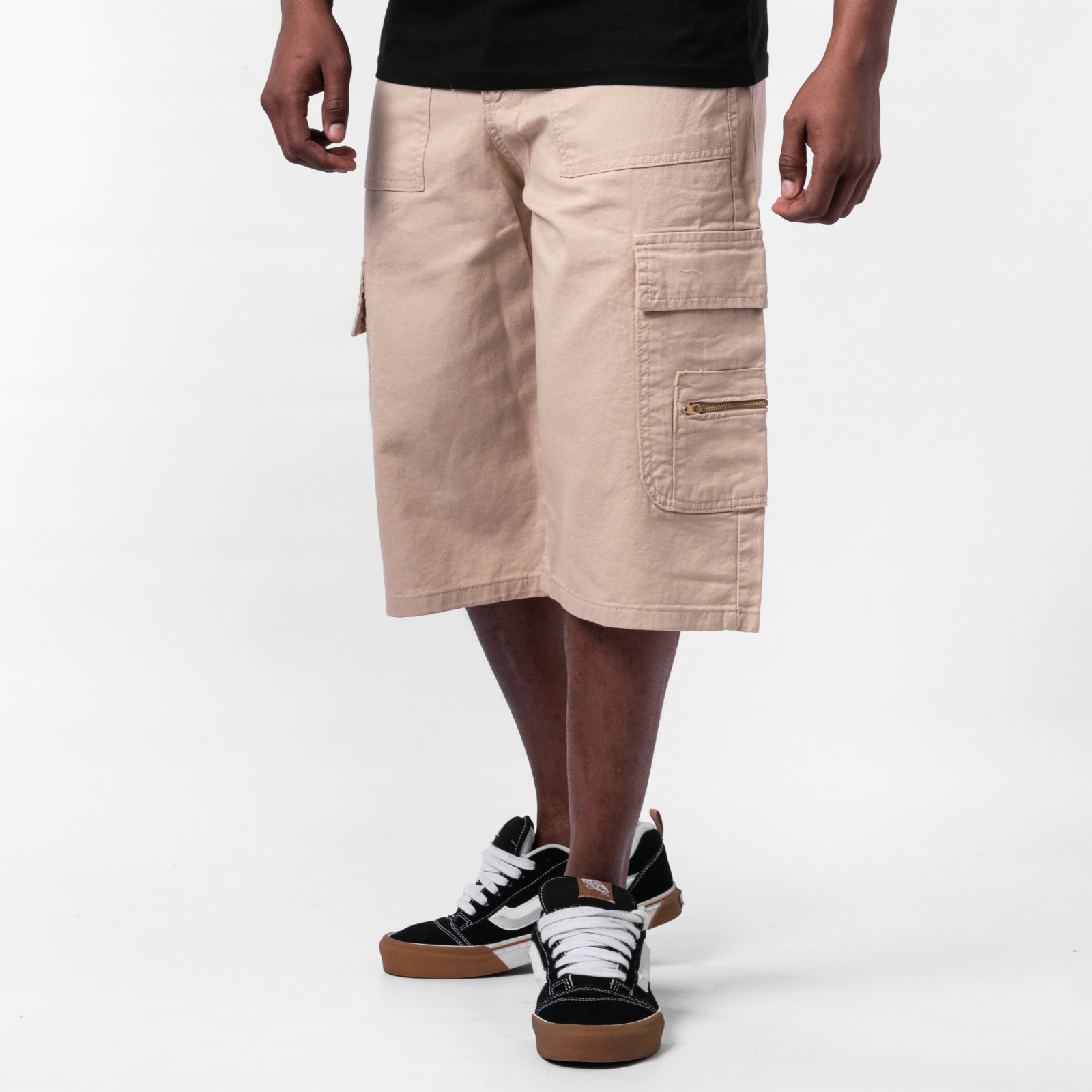 BASILIO BERMUDA BAGGY BEIGE CARGO RÍGIDO VOLSANO 38-46