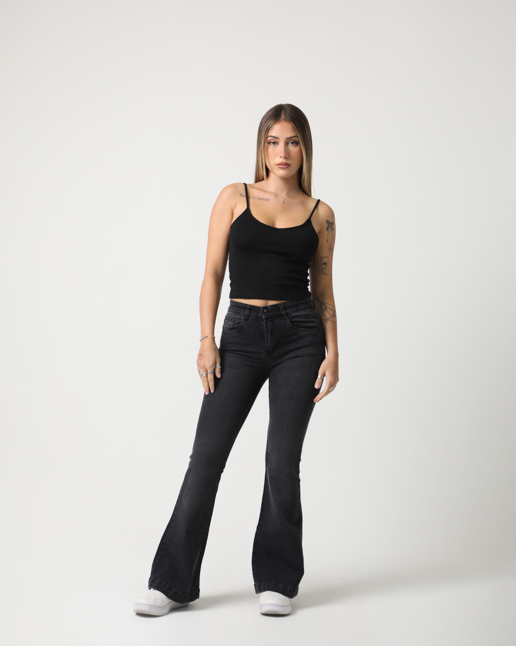CELINE | JEAN OXFORD NEGRO ELASTIZADO TIRO ALTO TALLES 36 AL 60 SONNE