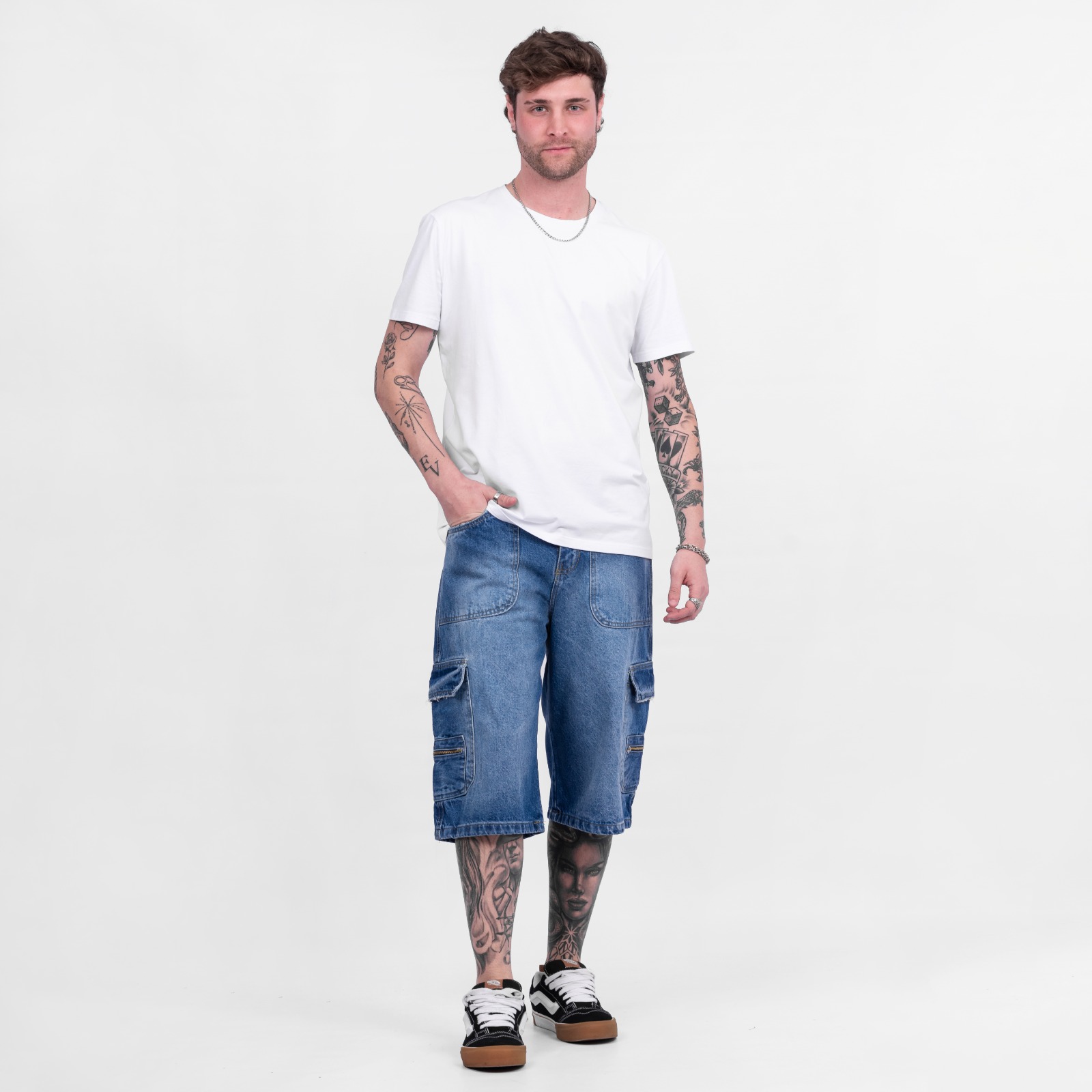 DORIAN BERMUDA BAGGY CARGO PLAQUE C/CIERRE AZUL VOLSANO 38-46