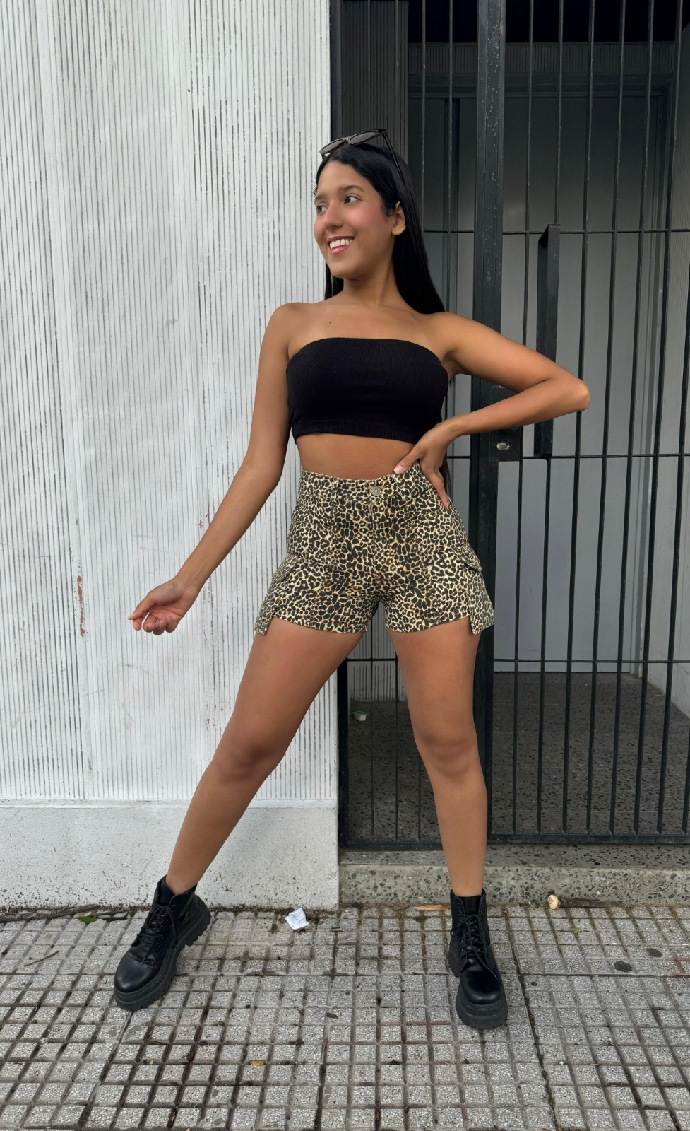 CLEO | SHORT ANIMAL PRINT CON BOLSILLOS RIGITALLES DEL 36 AL 48 ANA CLARA