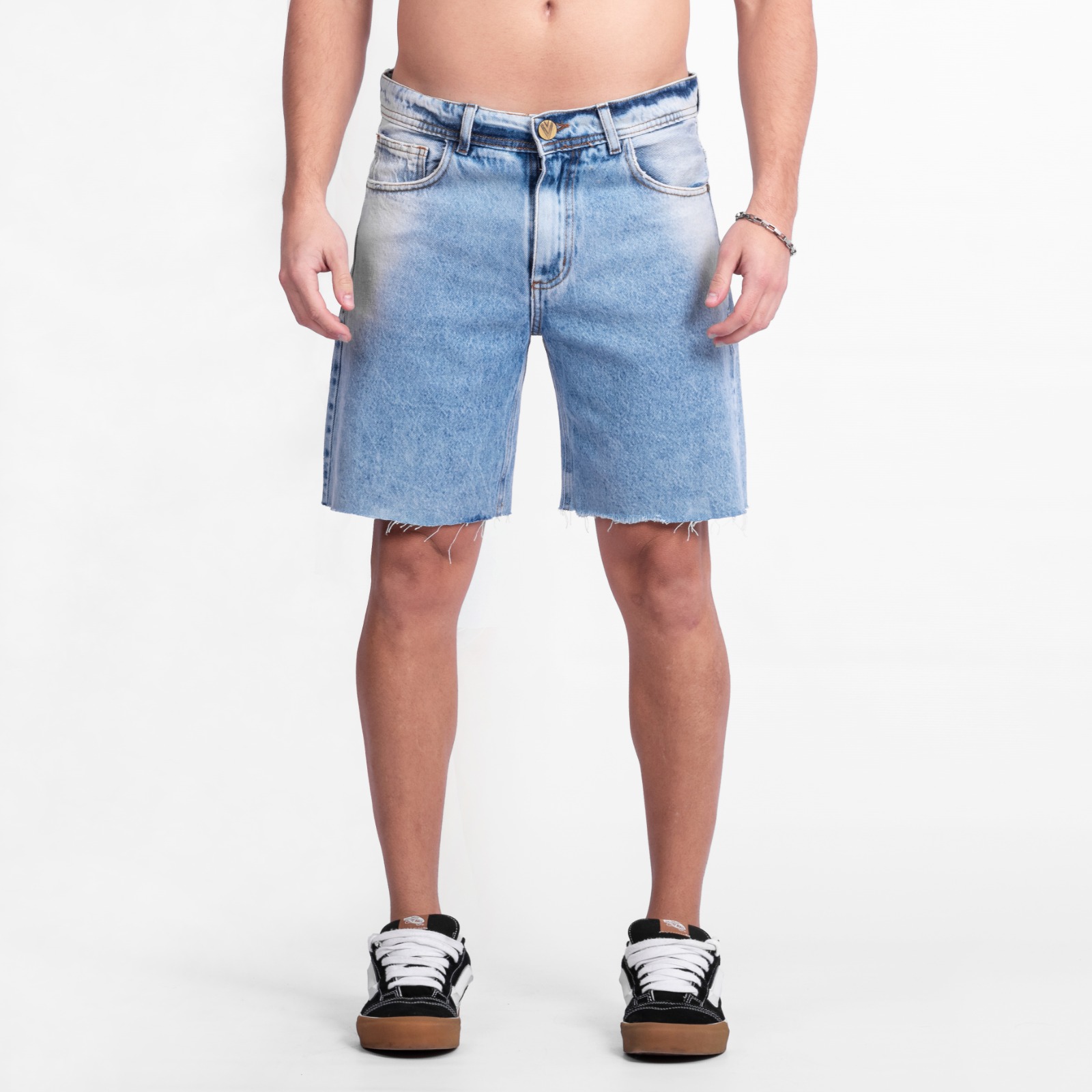 HECTOR-BERMUDA MOM DESFLECADA RÍGIDA CELESTE DE VOLSANO JEANS 38 A 48