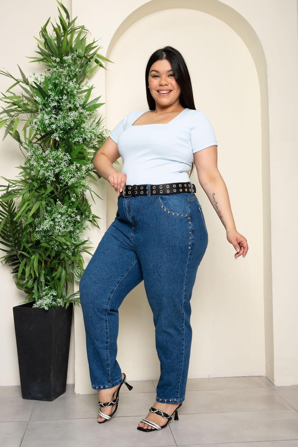 202 | MOM AZUL RIGIDO CON TACHAS TALLES DEL 42 AL 60 STTEVIA