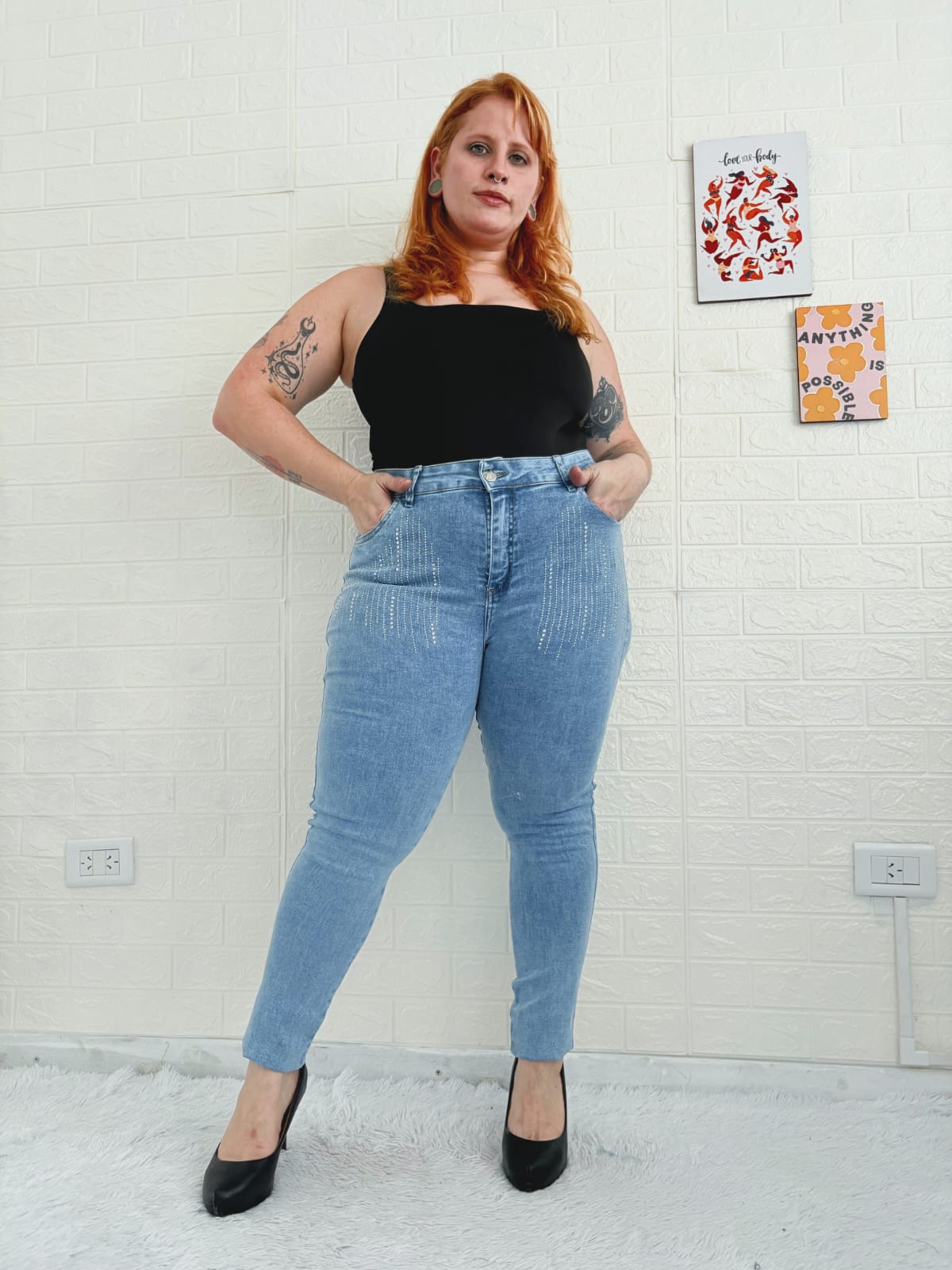 115 | CHUPIN CELESTE ELASTIZADO CON STRASS TALLES DEL 48 AL 60 MARCA YEKUS