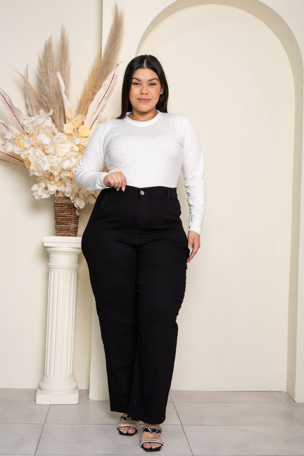 K313 | BAGGY NEGRO ELASTIZADO TALLES DEL 48 AL 56 MARCA KAWAII