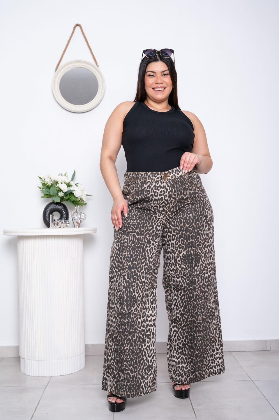 007 | WIDE LEG ANIMAL PRINT SEMI ELASTIZADO TALLES DEL 42 AL 60 STTEVIA