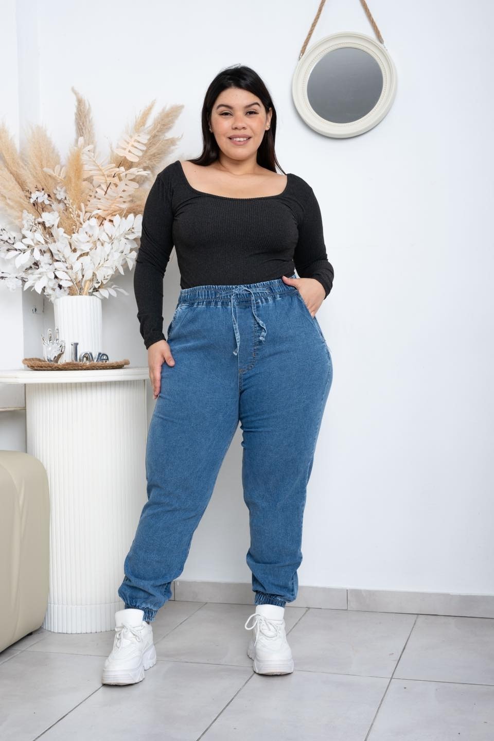 601 | JOGGER AZUL NEVADO ELASTIZADO TALLES DEL 42 AL 60 STTEVIA