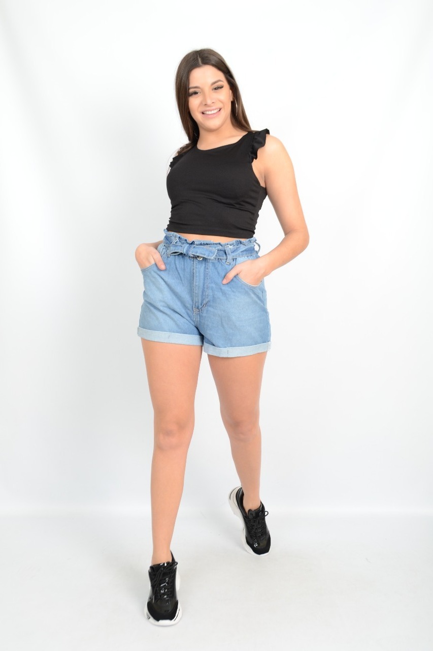 SH-46 | SHORT AZUL MOÑO CLASICO BOTA DOBLADA TALLES DEL 38 AL 46 VERSUS