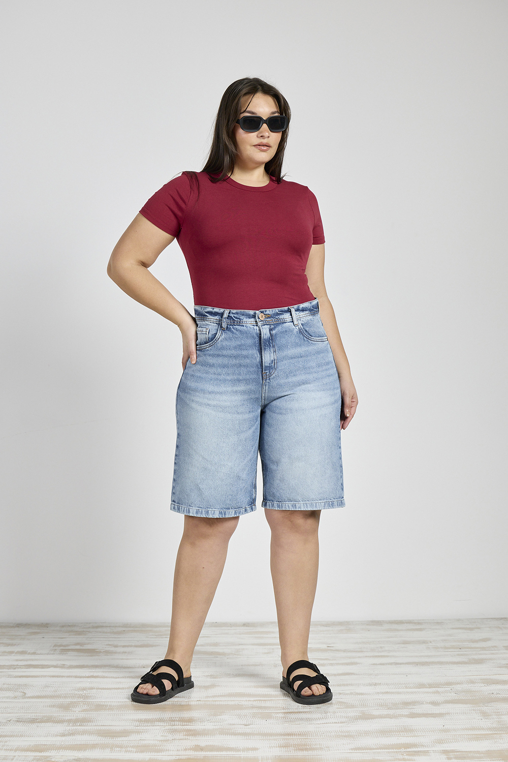 ART. M-557 | BERMUDA BAGGY STONE RIGIDO TIRO ALTO TALLE 46 AL 54 CENITHO