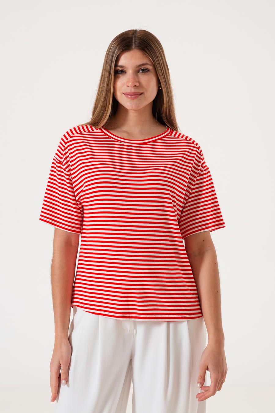 2839 REMERA RAYADA DE MODAL LYCRA VARIOS COLORES TALLES M AL XXL