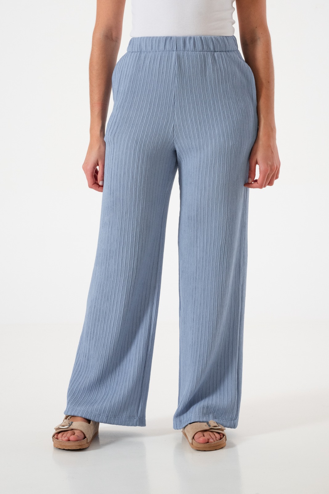 ART- 2820 PANTALÓN DE MORLEY LYCRA PALAZZO VARIOS COLORES M-XXL