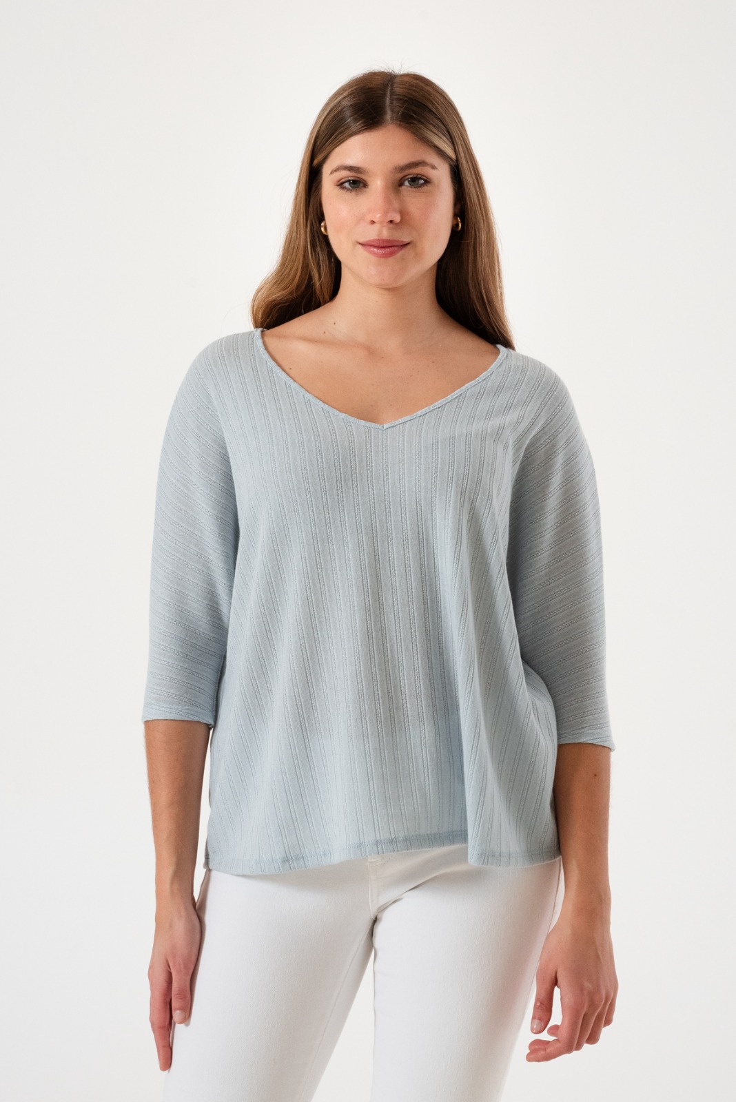 ART 2831 REMERA ESCOTE V  TEJIDO CON SPANDEX T.M-XXL VARIOS COLORES