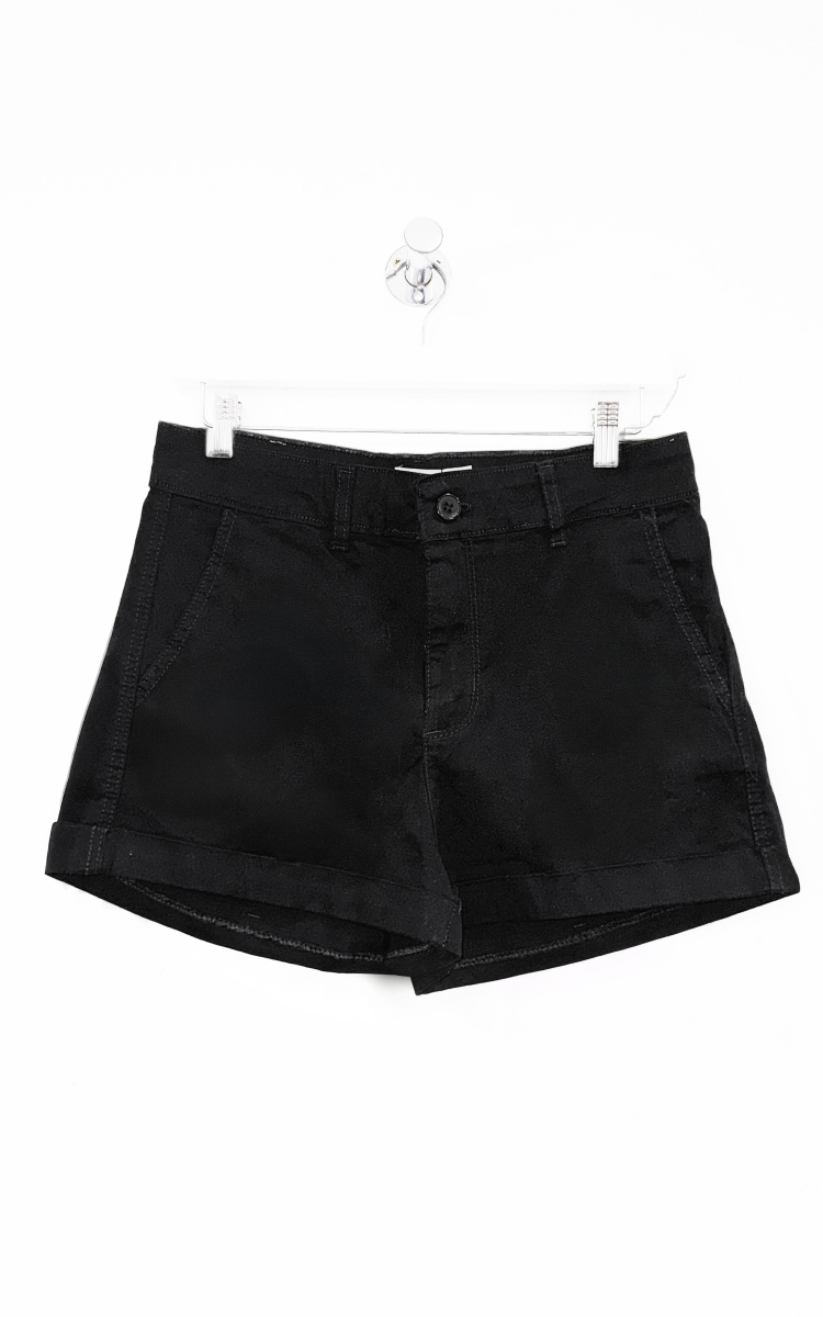 0421 SHORT TIRO ALTO GABARDINA ELASTIZADA CON RUEDO 36-46 INQUIETA