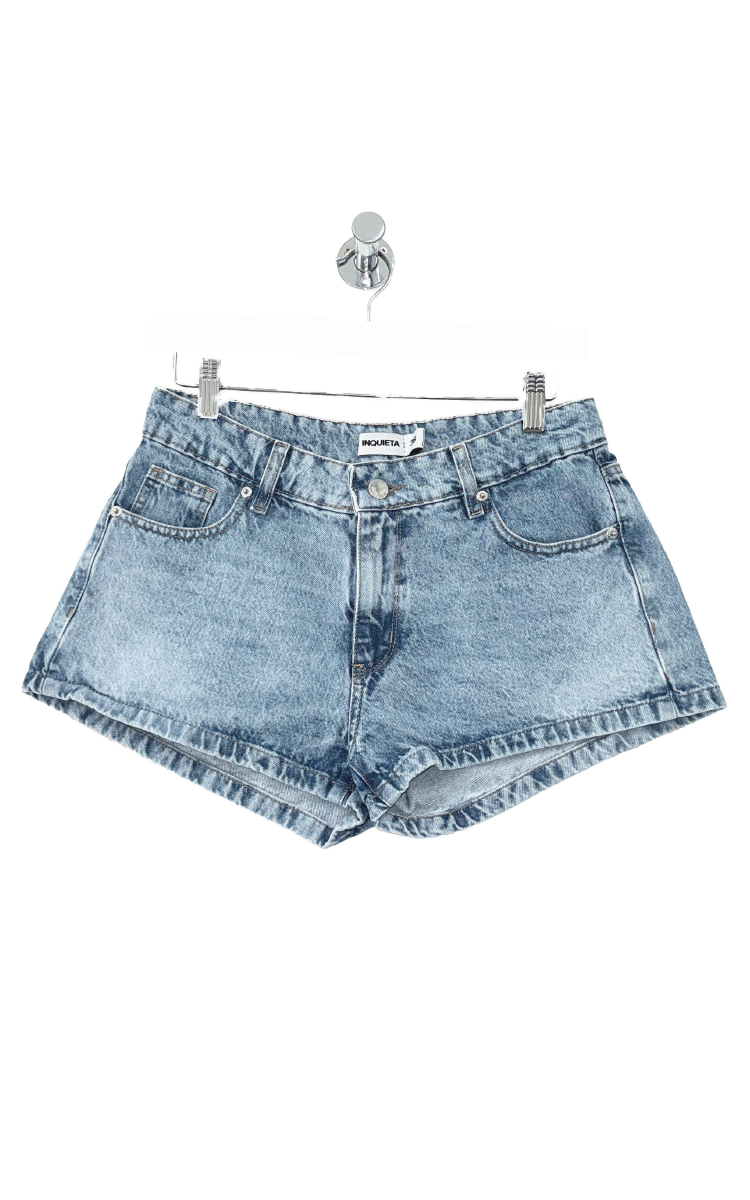 0433- SHORT CLASICO CELESTE TIRO MEDIO RÍGIDO INQUIETA 36-46