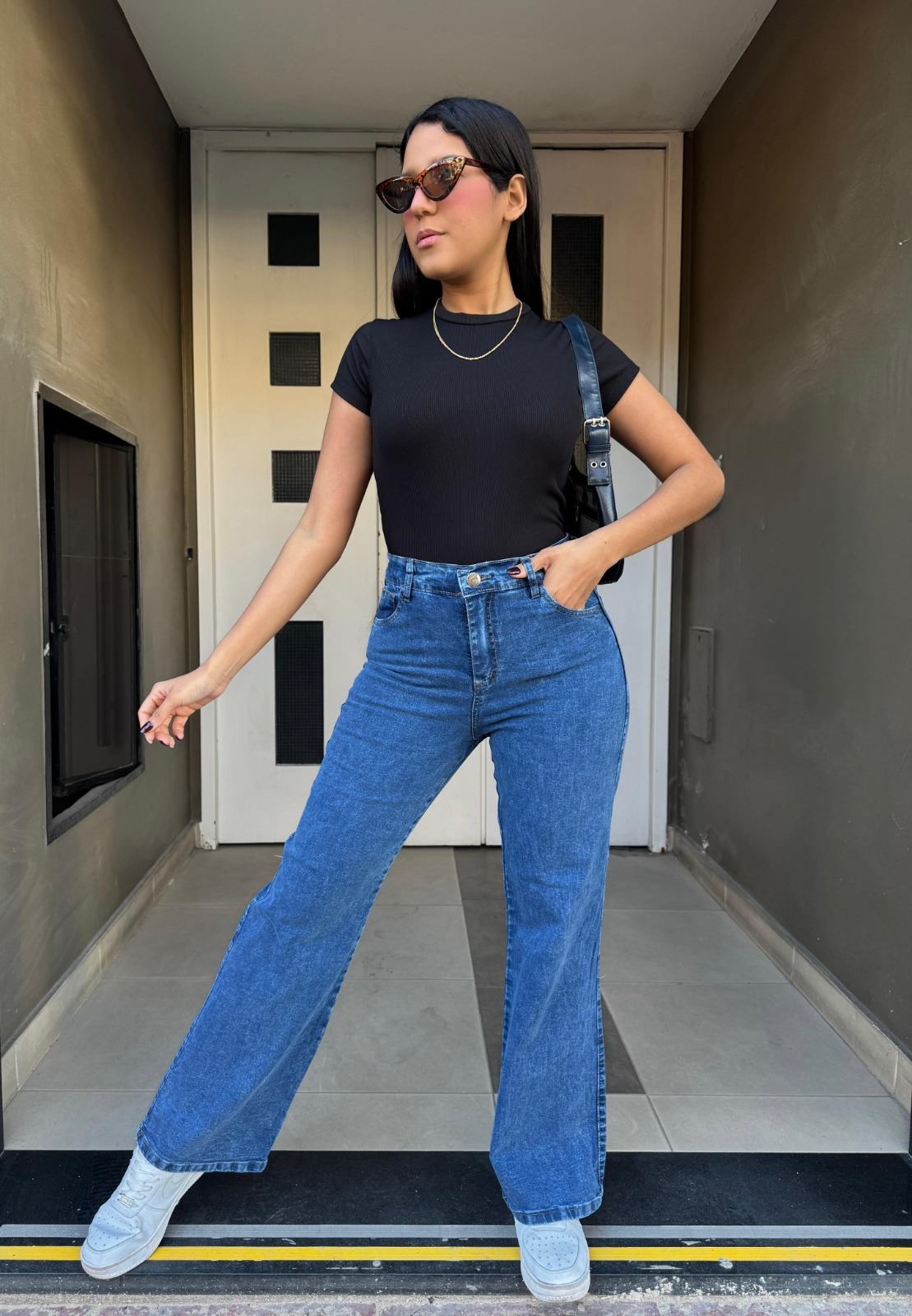 MADISON AZUL NEVADO-JEAN WIDE LEG ELASTIZADO ANA CLARA 36 A 56
