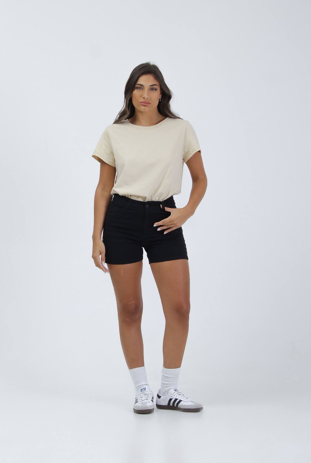 ART GONGA NEGRO STRASS- SHORT DE GABARDINA ELASTIZADA TORINE 38-48