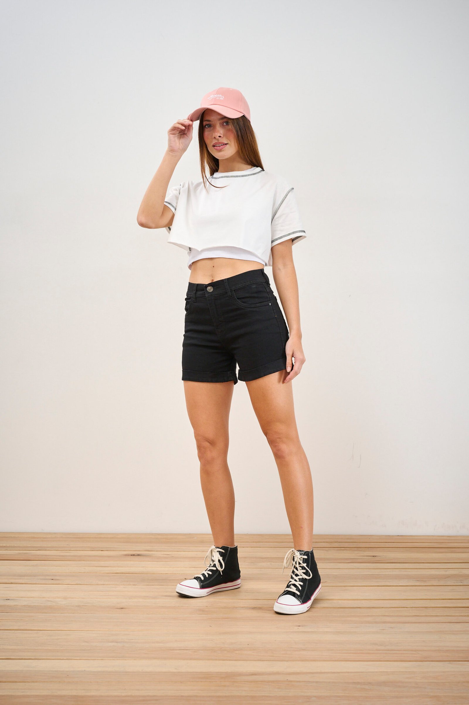 ART. C-104 | SHORT NEGRO CON DOBLES ELASTIZADO TALLES DEL 36 AL 46 CENITHO