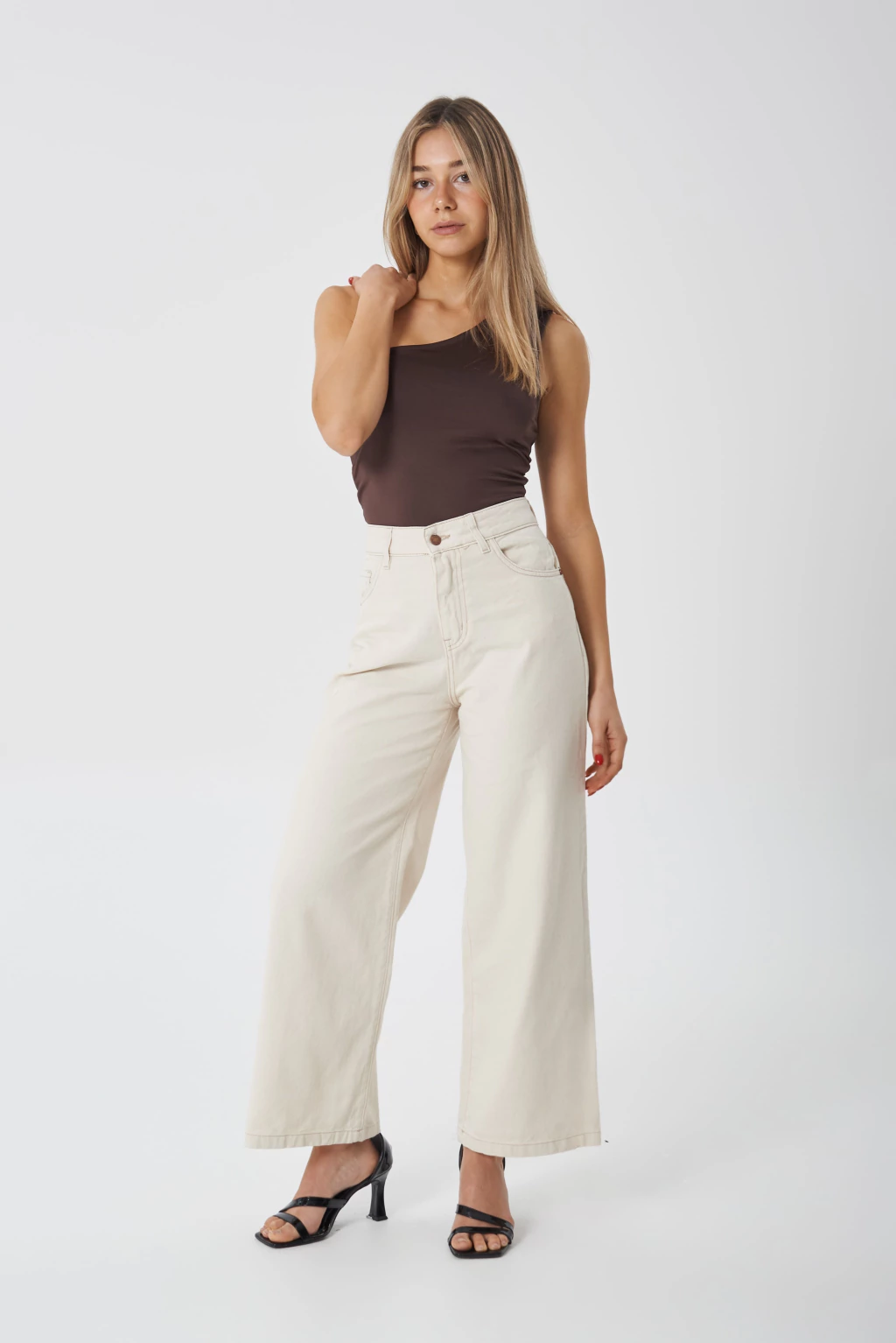 GEISHA | CULOTTE WIDE LEG CRUDO RIGIDO TIRO ALTO TALLES 40 AL 46 STRIVEN