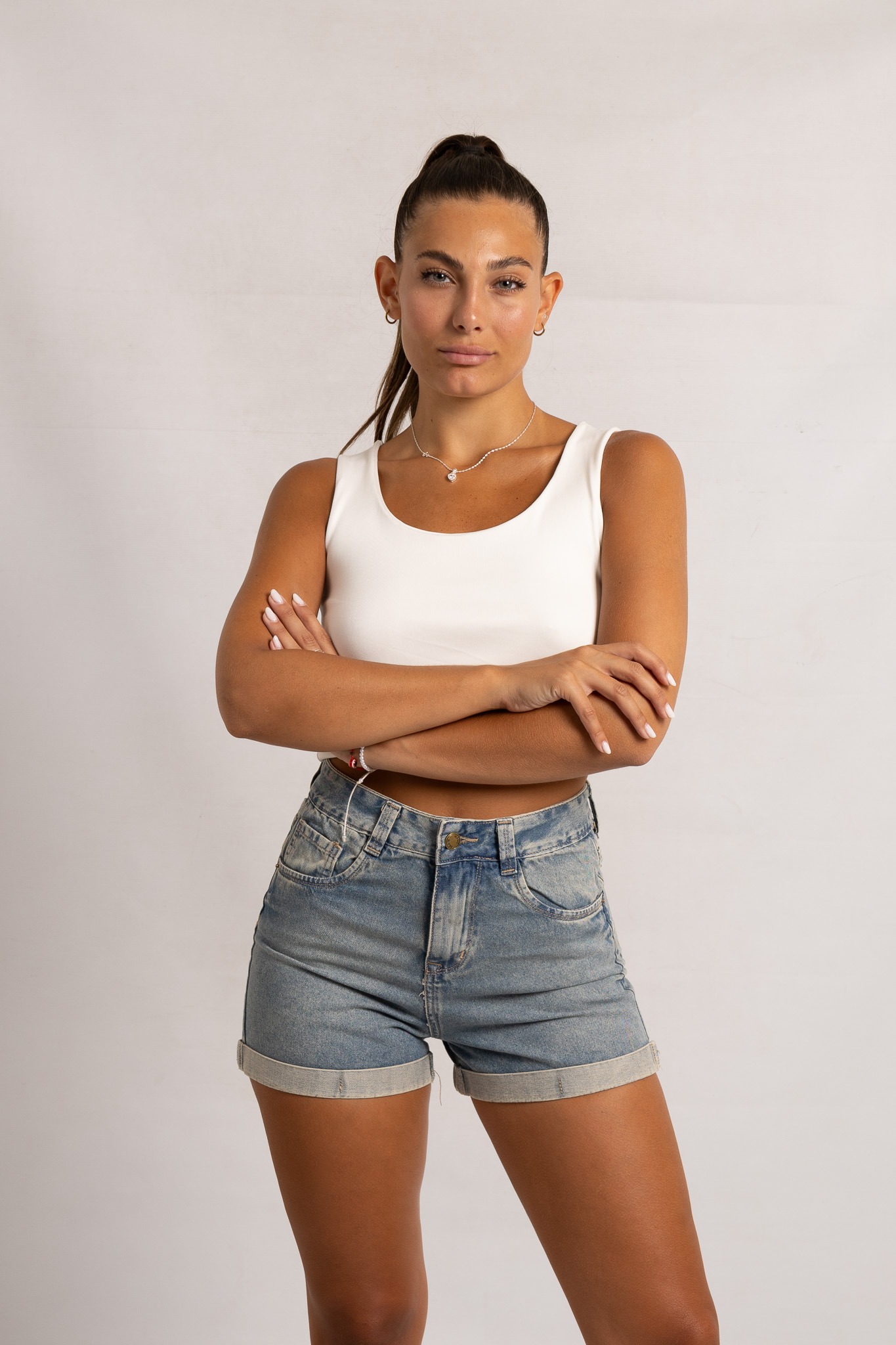 Art. Sh-110 | Short Aika Oxido Doblado rigido  tiro alto talles 36 al 46 andar