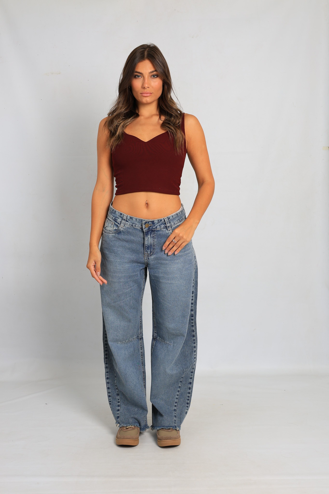 Art. 782 l Pant Star baggy rigido desflecado en bota matizado tiro medio talles  36 al 44 andar